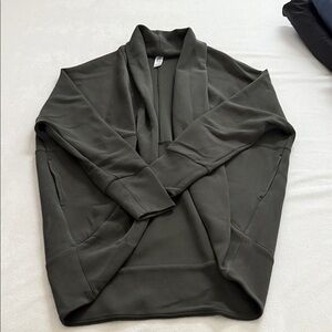 Spanx Dark Olive cocoon Open Front Cardigan air essentials